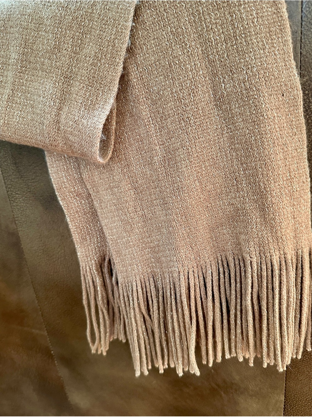 Soft Fringe Hem Women's Scarf- Camel